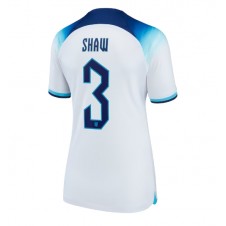 England Luke Shaw #3 Hemmatröja Dam VM 2022 Korta ärmar